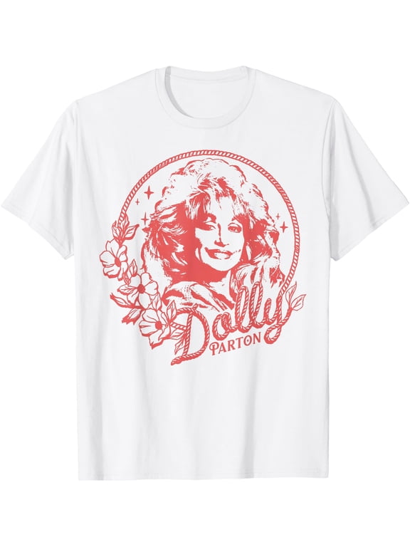 Dolly Rope Flower Minimalist Portrait Country T-Shirt