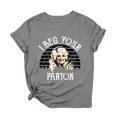 thumbnail image 1 of Dolly Shirt for Women Graphic Tee Country Music Legend T Shirt Short Sleeve Crew Neck Fans Top Grey 5XL, 1 of 3