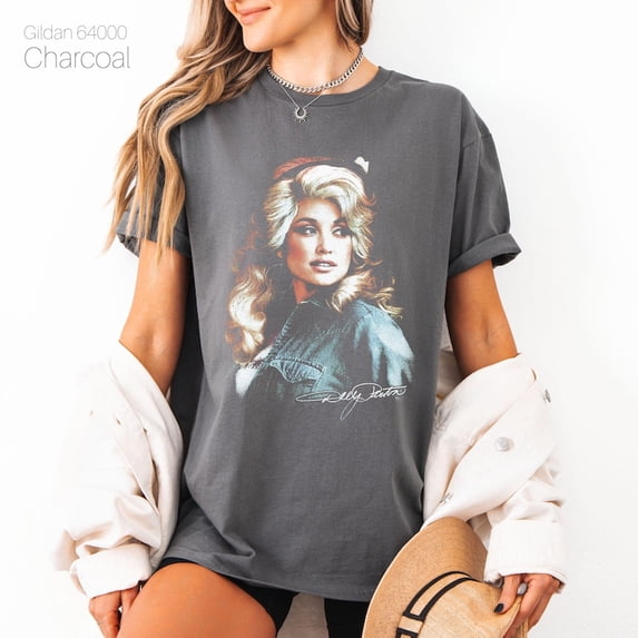 Dolly Signature Vintage Graphic Shirt, Retro Country Music T Shirt, Dollywood