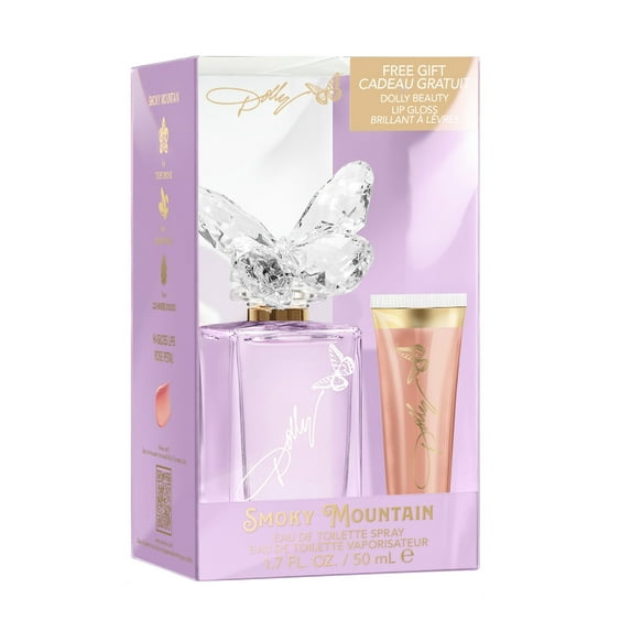 Dolly Parton Smoky Mountain Eau De Toilette, Perfume for Women, 1.7 fl oz with Full Lip Gloss