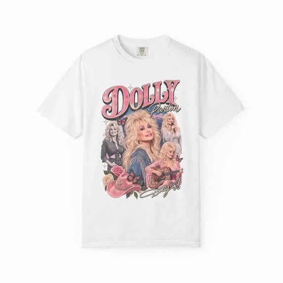 Dolly Vintage Country Singer Collage Retro Graphic T-Shirt