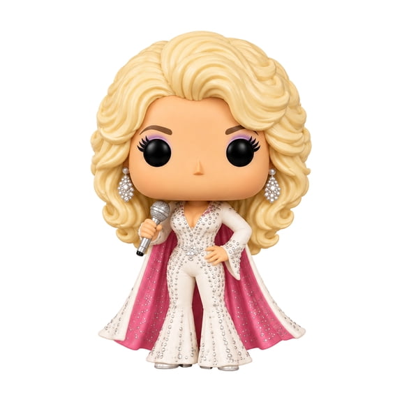 Dolly Vinyl Figurine, Microphone Singer Character Figure with Blond Curly Hair, Desktop Display Ornament Gift