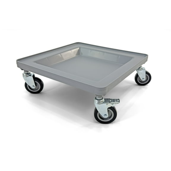 Dolly for Dish Rack and Glass Rack | 2 Wheel Lock 4" | 250 lbs. max Capacity | Light Gray