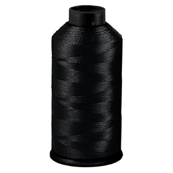 Dollylocks Bonded Nylon Hair Weaving Thread - Heavy Duty & Thicker String Hair Threads for Hair Extensions, Real & Synthetic Dreadlocks, Custom Wigs, Braids, 4oz-1400m/spool (Black)