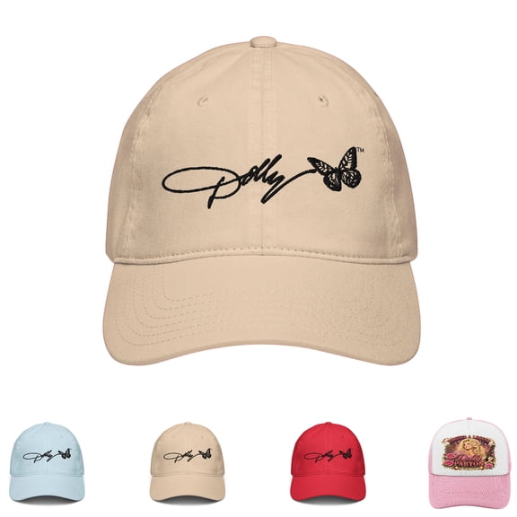 Dollys 1946-2026 Dollys Memorial Cap, Adjustable Butterfly Baseball Hat for Men Women, Washed Distressed Outdoor Memorial Hat