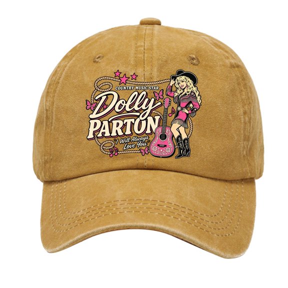 Dollys 1946-2026 Memorial Dollys Hat, Adjustable Butterfly Baseball Cap for Men Women, Washed Distressed Outdoor Memorial Collection