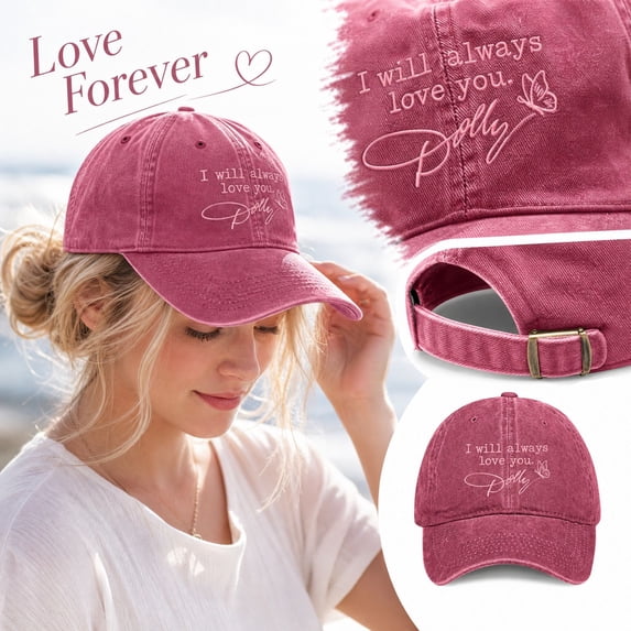 Dollys Butterfly Adjustable Baseball Cap for Men Women, Dollys Washed Distressed Outdoor Collection Hat