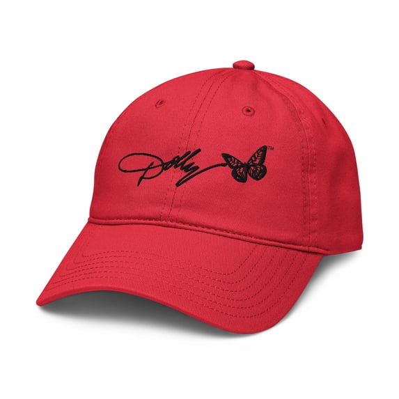 Dollys Butterfly Adjustable Baseball Cap for Men Women, Washed Distressed Outdoor Hat with Butterfly Print