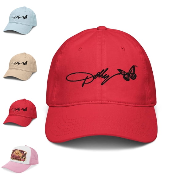 Dollys Hat - Cute Name Memorial Art Adjustable Baseball Hat for Men Women, 1946-2026 Butterfly Washed Distressed Outdoor Cap