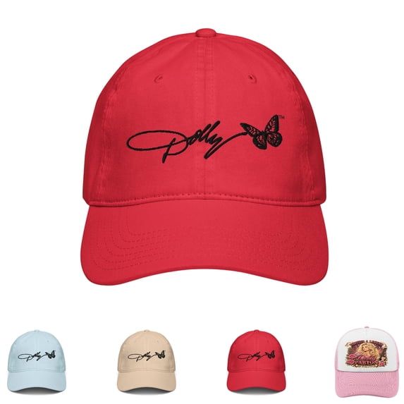 Dollys Memorial 1946-2026 Baseball Hat, Cute Dollys Butterfly Adjustable Cap for Men Women, Washed Distressed Outdoor Collection