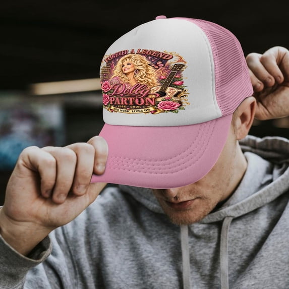 Dollys Memorial 1946-2026 Dollys Hat, Cool Adjustable Floral Baseball Cap for Men Women, Washed Distressed Outdoor Cap