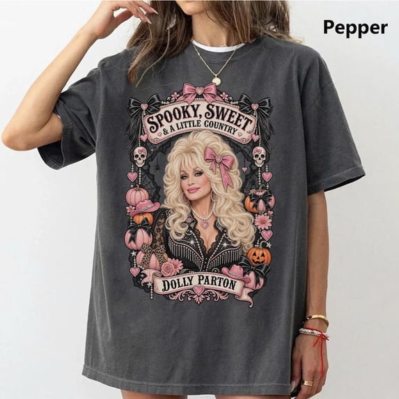 Dollyween Spooky Sweet A Little Country Halloween Vintage Country Music Graphic T-Shirt