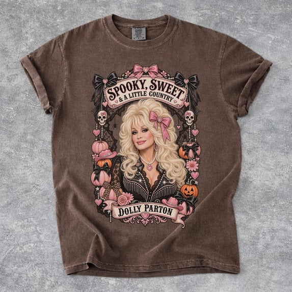 Dollyween Spooky Sweet A Little Country Halloween Vintage Country Music Graphic T-Shirt