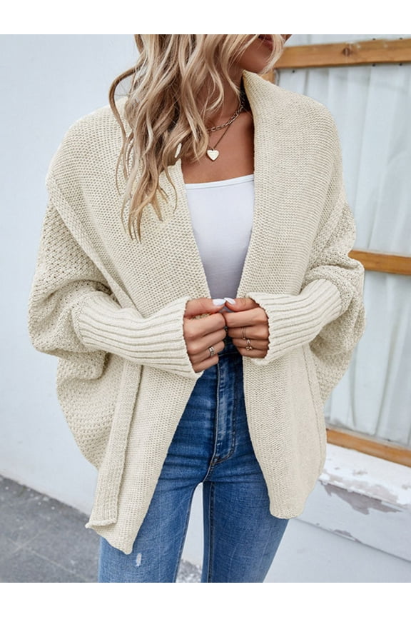 Dolman Sleeve Open Front Cardigan