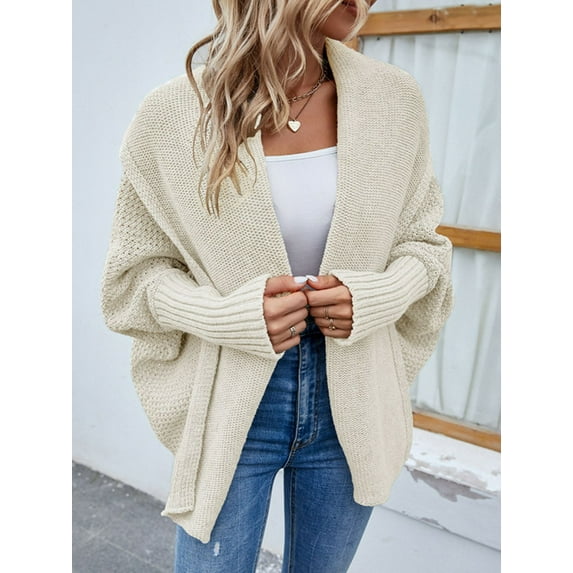 Dolman Sleeve Open Front Cardigan