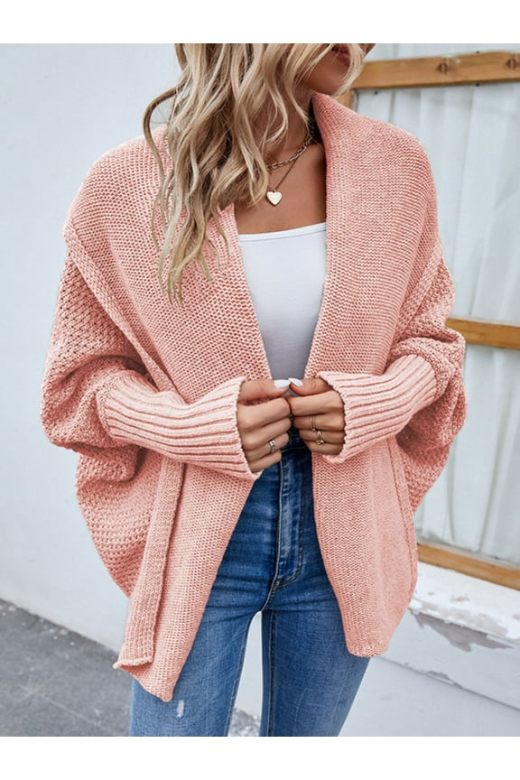Dolman Sleeve Open Front Cardigan