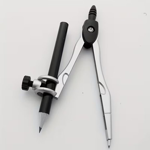 Doloha Precision Metal Compass - Durable Locking Geometry Tool for Accurate Circle Drawing, Compatible with Pens up to 1cm Diameter