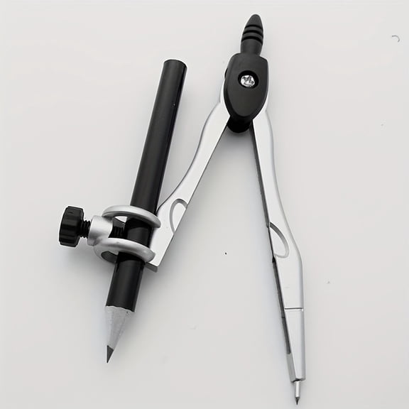 Doloha Precision Metal Compass - Locking Geometry Tool for Perfect Circles, Fits Pens up to 1cm Diameter (Pen Not Included) - For Students - Ideal for School & Drafting