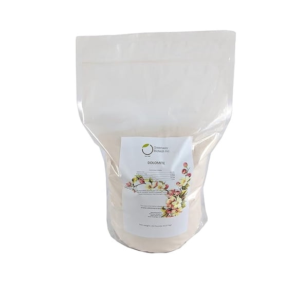 Dolomite Lime Plus - 20lb - Soil pH Adjuster for Plants, Compost, Worm Bins - 11.8% Magnesium, 22.7% Calcium - Garden Amendment