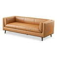 thumbnail image 1 of Dolomite Mid Century Modern Living Room Genuine Leather Sofa in  Cognac Tan, 1 of 7
