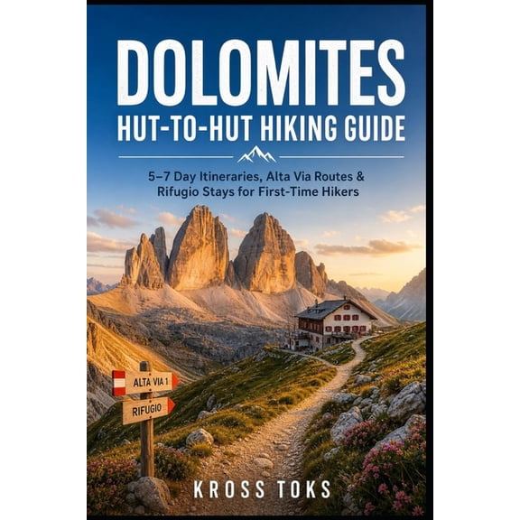 Dolomites Hut-to-Hut Hiking Guide: 5-7 Day Itineraries, Alta Via Routes & Rifugio Stays for First-Time Hikers, (Paperback)