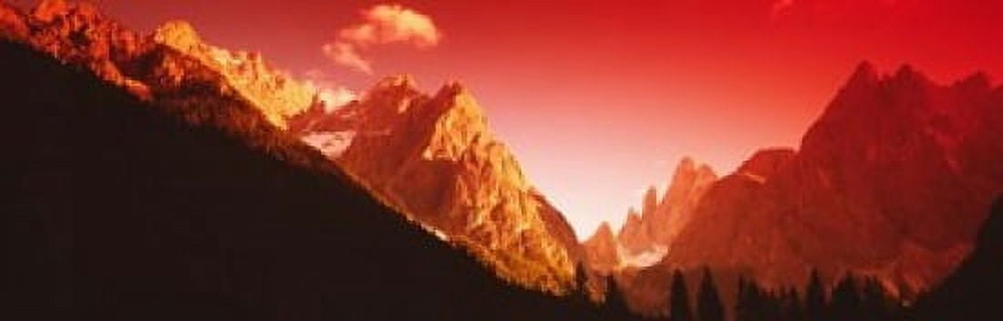 Dolomites Italy Canvas Art - Panoramic Images (18 x 6)