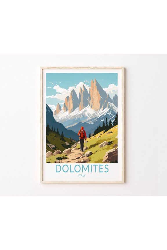 Dolomites Italy Mountain National Park Wall Art Home Decor