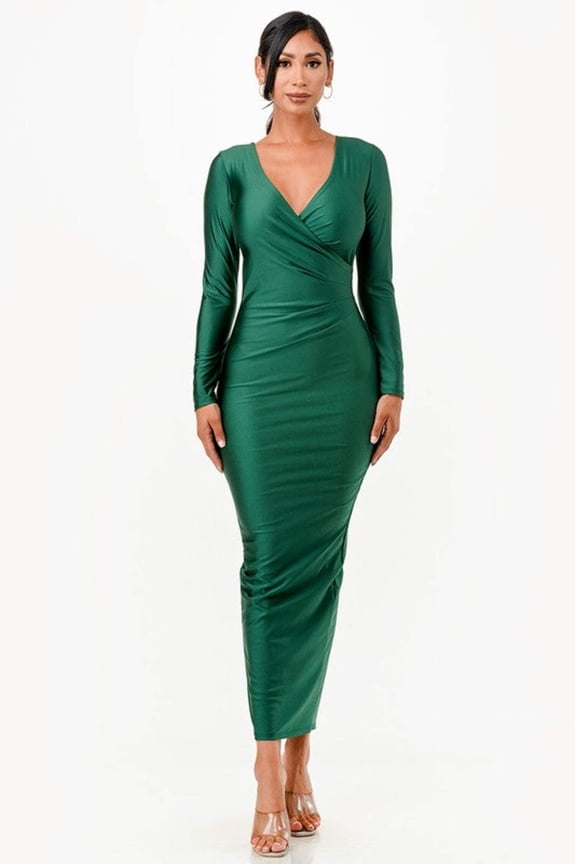 OVERLAP LONG DRESS 26057