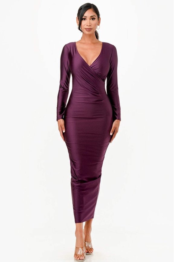 OVERLAP LONG DRESS 26057