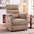 thumbnail image 1 of Dolonm Electric Power Recliner Chair with Side Pocket & Remote, Modern Chenille Nursery Recliner Chair for Living Room, Brown, 1 of 9