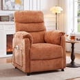 thumbnail image 1 of Dolonm Electric Power Recliner Chair with Side Pocket & Remote, Modern Chenille Nursery Recliner Chair for Living Room, Orange, 1 of 9