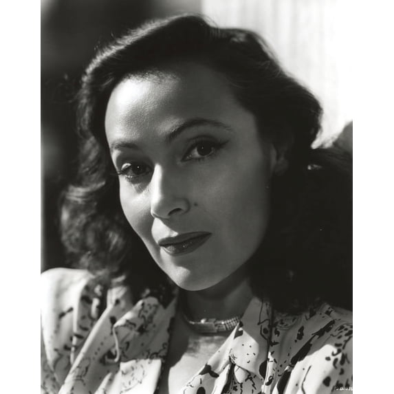 Dolores Del Rio Portrait wearing Printed Blouse Photo Print (24 x 30)