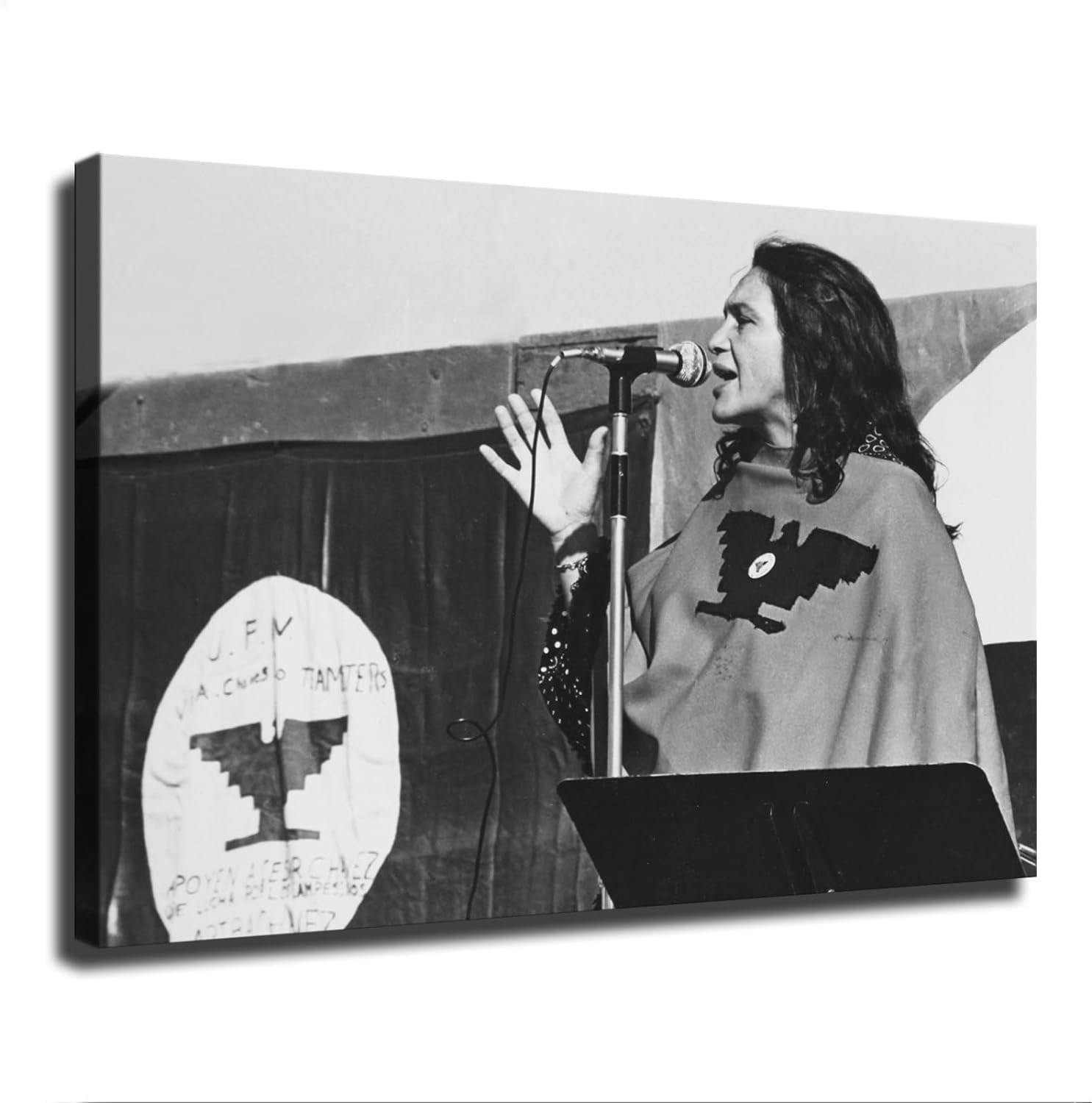 Dolores Huerta Feminist Icon Portrait Poster Canvas Print Wall Art ...