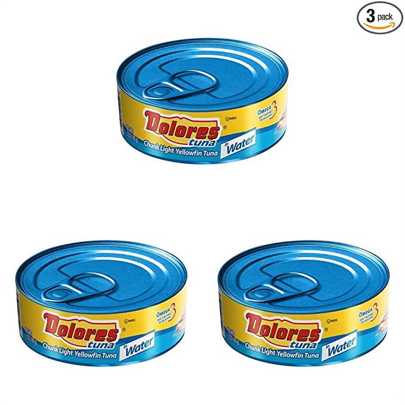 Dolores Light Ahi Tuna in Water, 5-Ounce Canned Tuna (3-Pack)