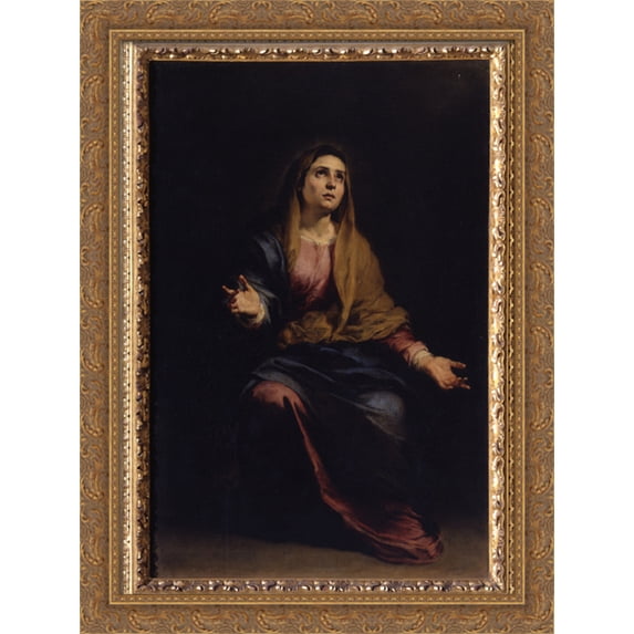 Dolorosa 28x38 Large Gold Ornate Wood Framed Canvas Art by Bartolome Murillo