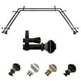 thumbnail image 1 of Dolph 13/16" Bay Window Double Curtain Rod 20"-36", 38"-72" - Black, 1 of 2