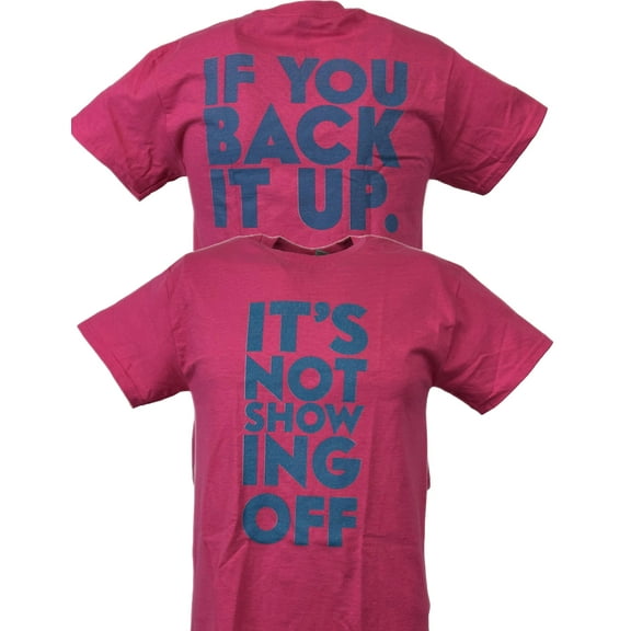 Dolph Ziggler Pink Show Off Back It Up Mens T-shirt XL
