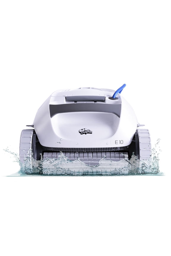 (2026 Model) E10 Automatic Robotic Pool Vacuum Cleaner, Active Scrubber Brush, Ideal for Above-Ground Pools up to 30ft in Length
