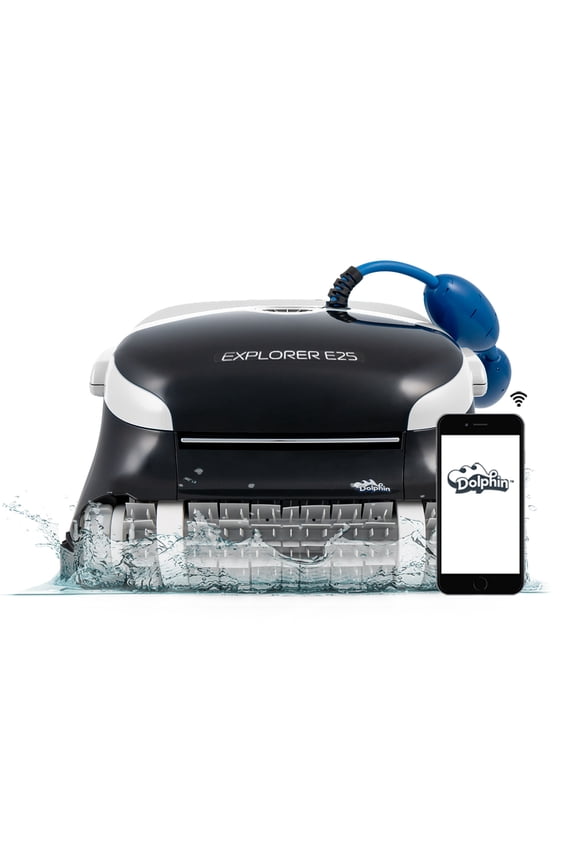 (2026 Model) Explorer E25 Wi-Fi Automatic Robotic Pool Vacuum Cleaner, Wall Climbing Scrubber Brush, Ideal for Inground Pools up to 50 FT