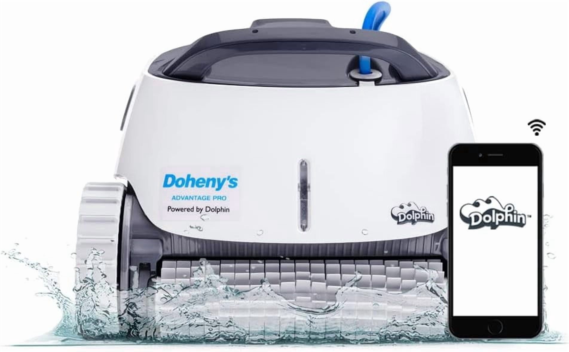 Dolphin Advantage Pro Wi-Fi Automatic Robotic Pool Vacuum Cleaner. 1-Hour Quick Clean. Waterline Scrubber Brush. Ideal for In-Ground Pools up to 50 FT in Length
