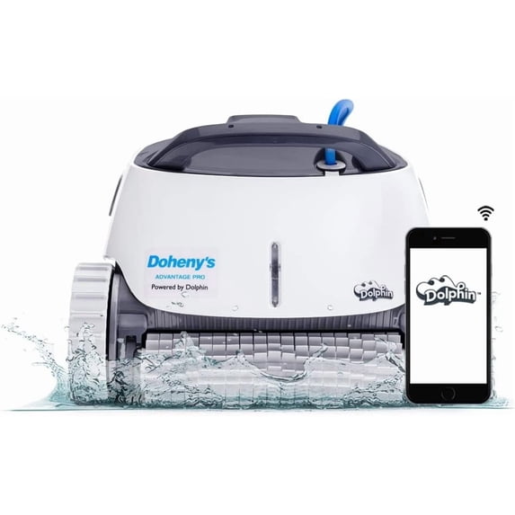 Dolphin Advantage Pro Wi-Fi Automatic Robotic Pool Vacuum Cleaner. 1-Hour Quick Clean. Waterline Scrubber Brush. Ideal for In-Ground Pools up to 50 FT in Length