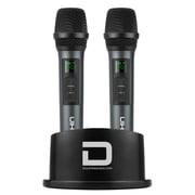 Dolphin Audio MCX-852 1-Channel 2.4-GHz Wireless Mic System, 2 Handheld Dynamic Cardioid Mics, up to 55-Yard Range, Charging Base, 1/4-In. Receiver