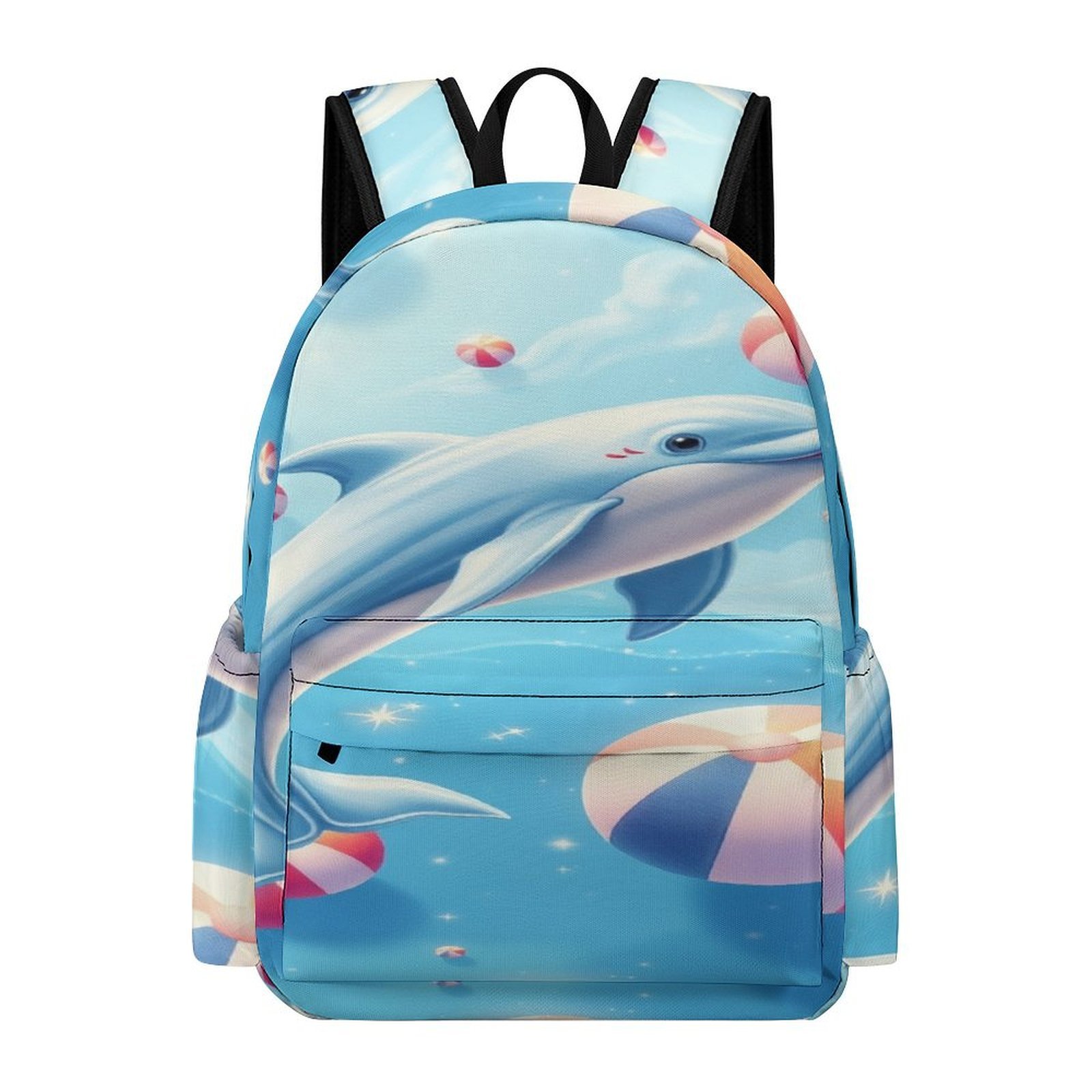 Large Beach Rucksacks Dolphin Beach Balls Ocean Backpacks Teenager Bookbag Casual Students ...
