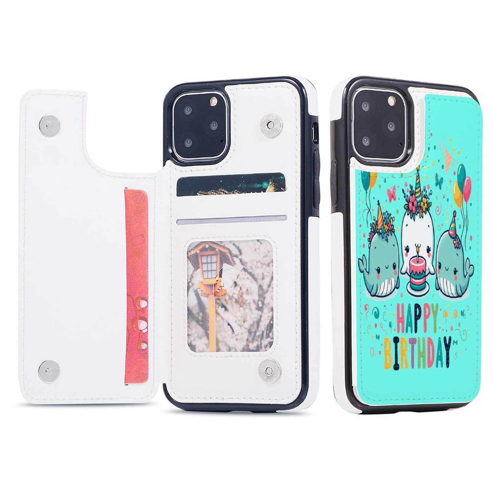Funda De Piel Tipo Cartera Para IPhone 17, 16, 15, 14
