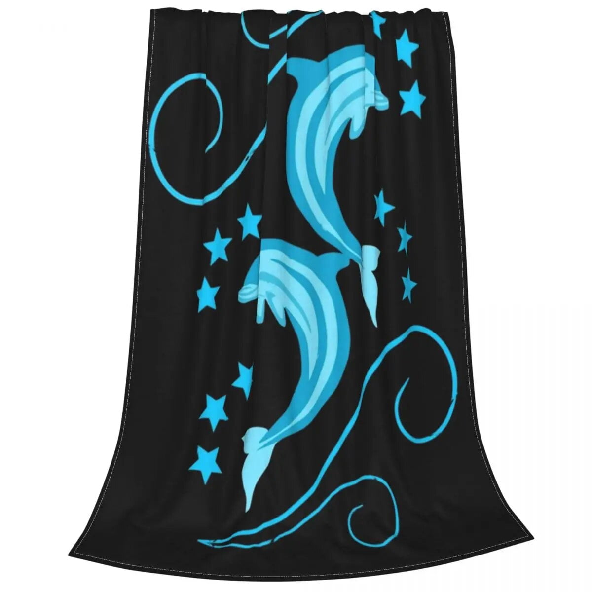 Dolphin Blanket Velvet Printed Animal Marine Portable Super Soft Throw