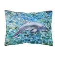 thumbnail image 1 of Dolphin Canvas Fabric Decorative Pillow, 1 of 1