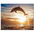 thumbnail image 1 of Dolphin Ceramic Tile Mural Kitchen Backsplash Bathroom Shower, 402788-S54, 1 of 3