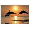 thumbnail image 1 of Dolphin Ceramic Tile Mural Kitchen Backsplash Bathroom Shower, 402794-L64, 1 of 3