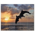 thumbnail image 1 of Dolphin Ceramic Tile Mural Kitchen Backsplash Bathroom Shower, 402795-XL54, 1 of 3