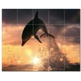 thumbnail image 1 of Dolphin Ceramic Tile Mural Kitchen Backsplash Bathroom Shower, 402802-XL54, 1 of 3